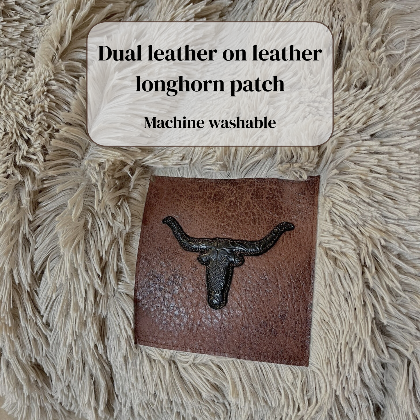 Custom Faux Fur Sherpa Throw Blanket – Western Longhorn Patch – Holiday Gift for Him or Her – Cozy Rustic Christmas Blanket