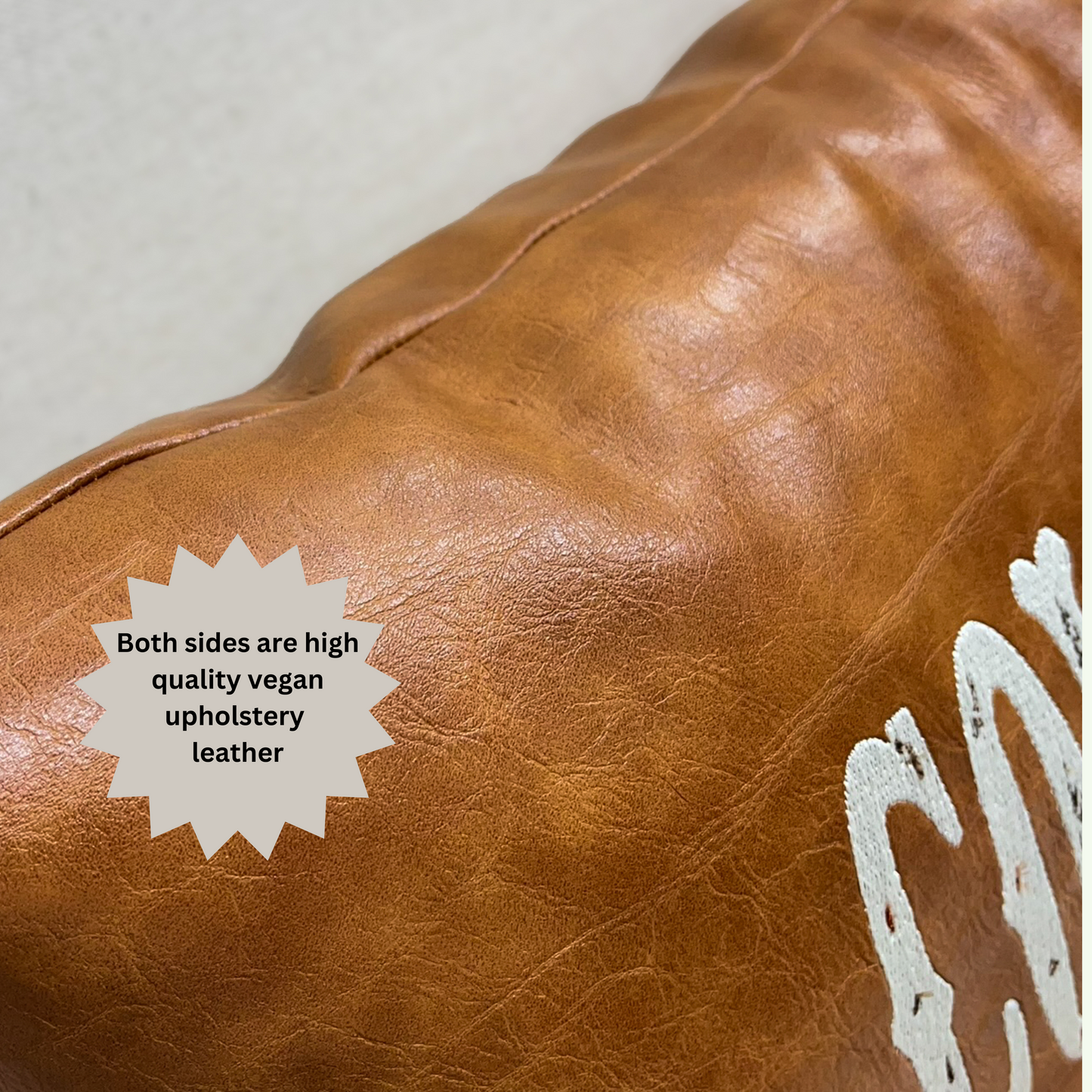 Leather Cowgirl Up pillow, western decor accent