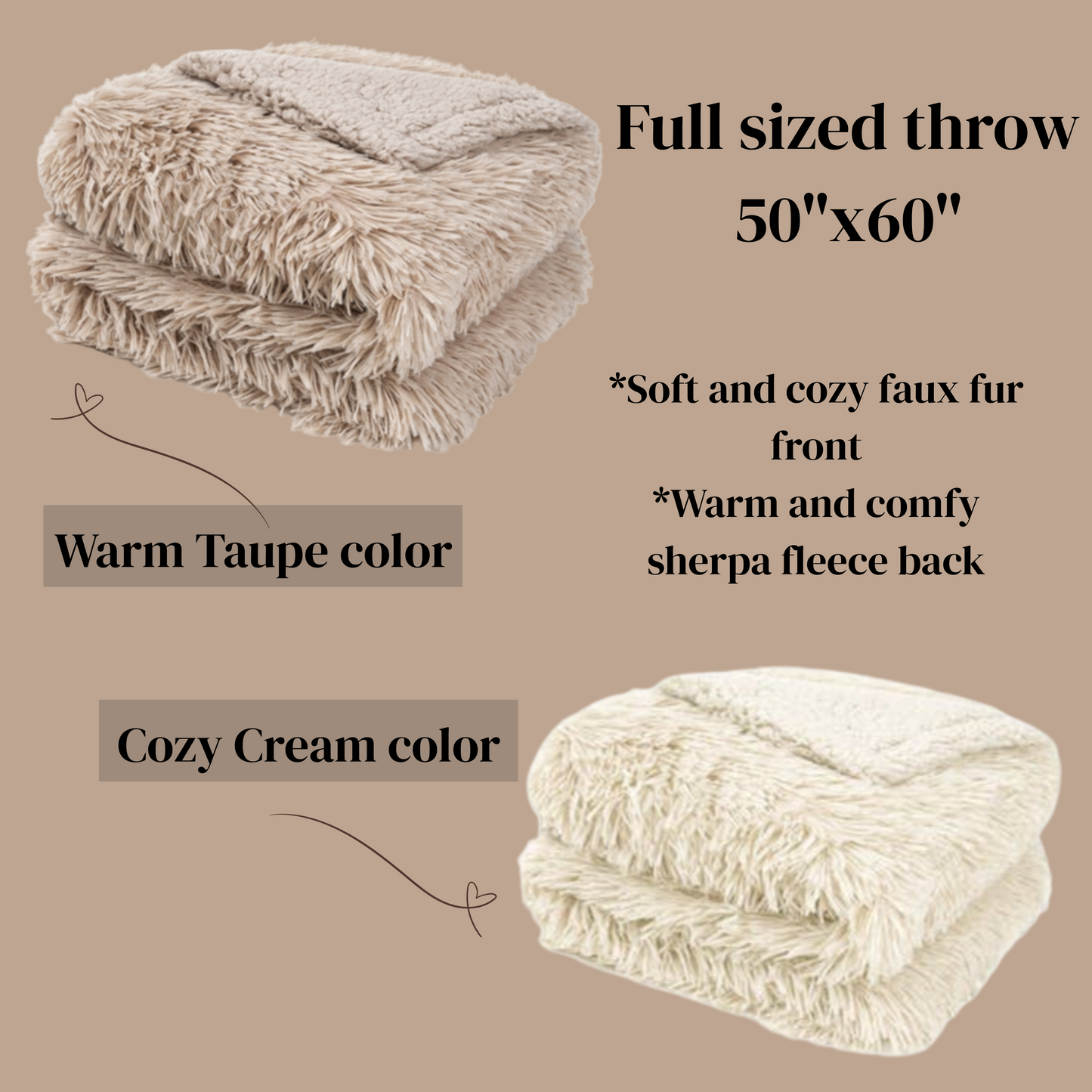 Custom Faux Fur Sherpa Throw Blanket – Western Longhorn Patch – Holiday Gift for Him or Her – Cozy Rustic Christmas Blanket