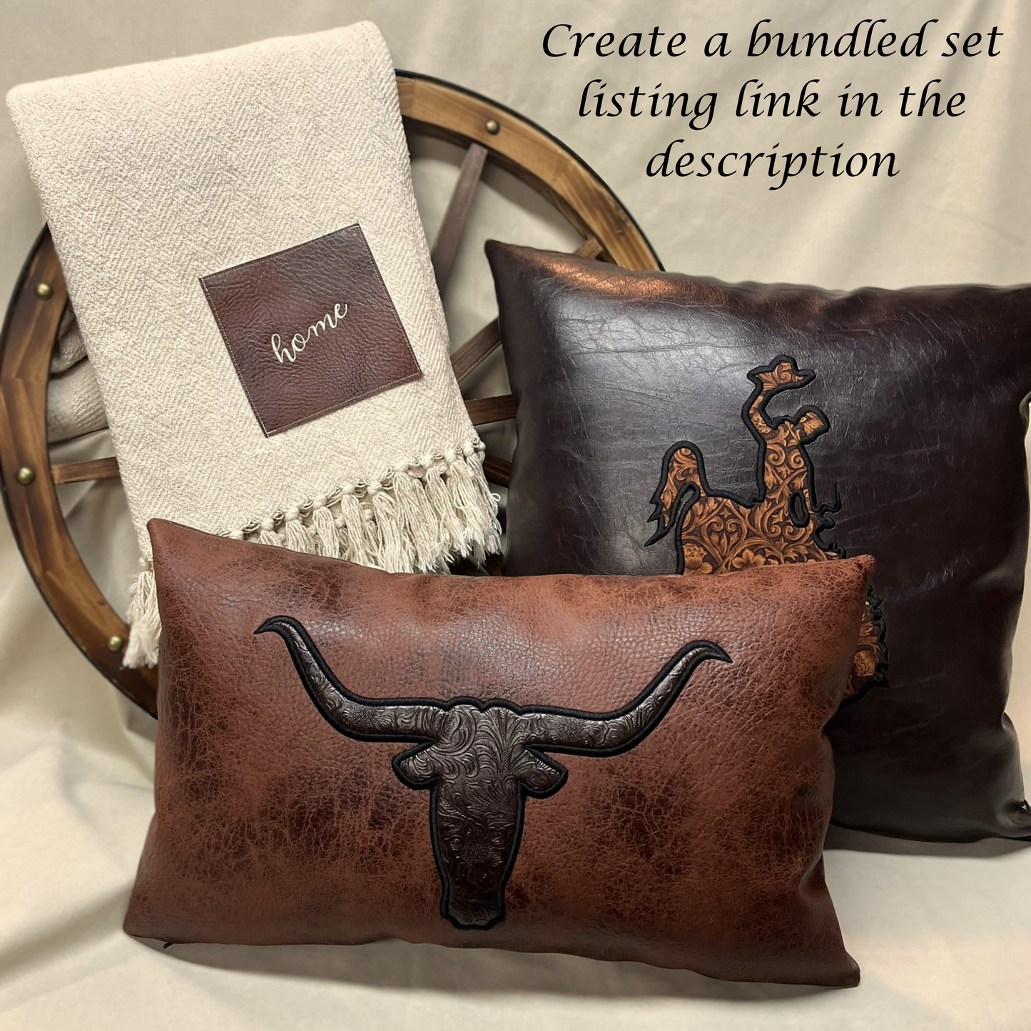 Personalized embroidered leather patch blanket, custom cotton throw blanket for gifting