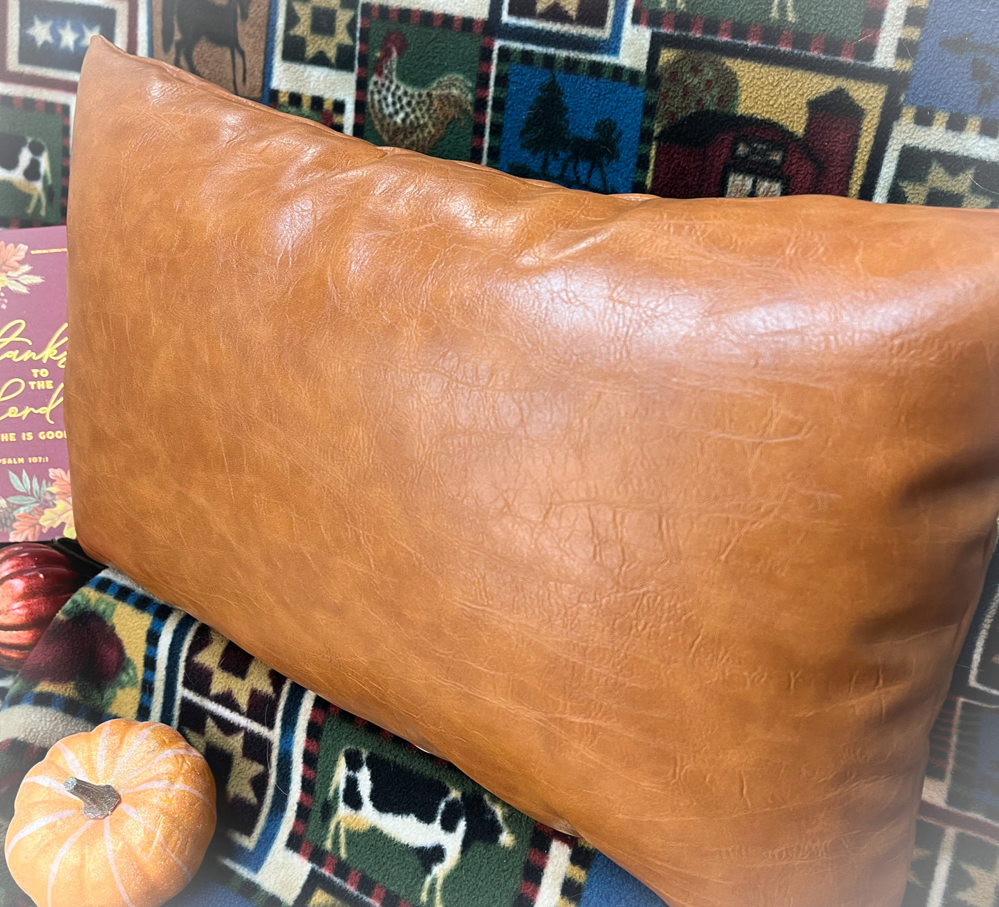 Personalized Vegan Leather Horse Racing Pillow – Equestrian Decor