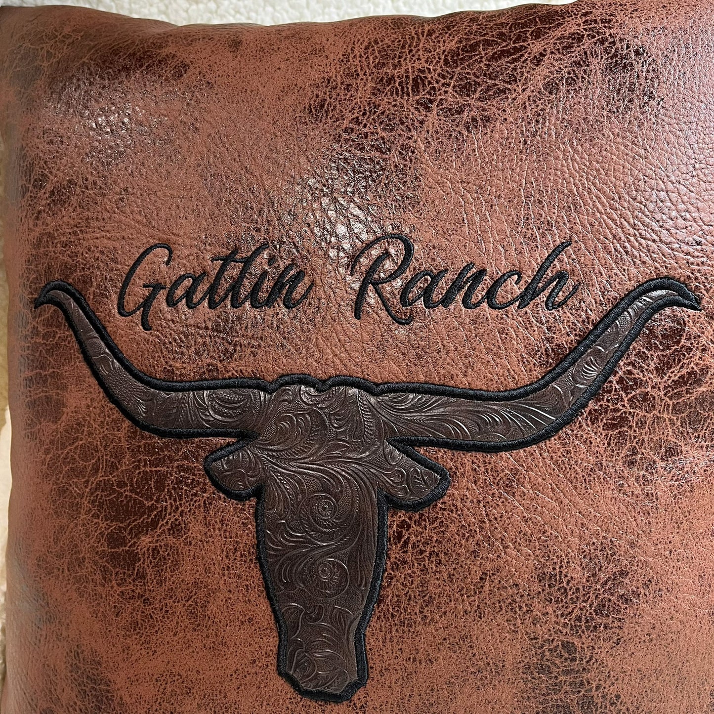 Custom Brand Pillows Leather