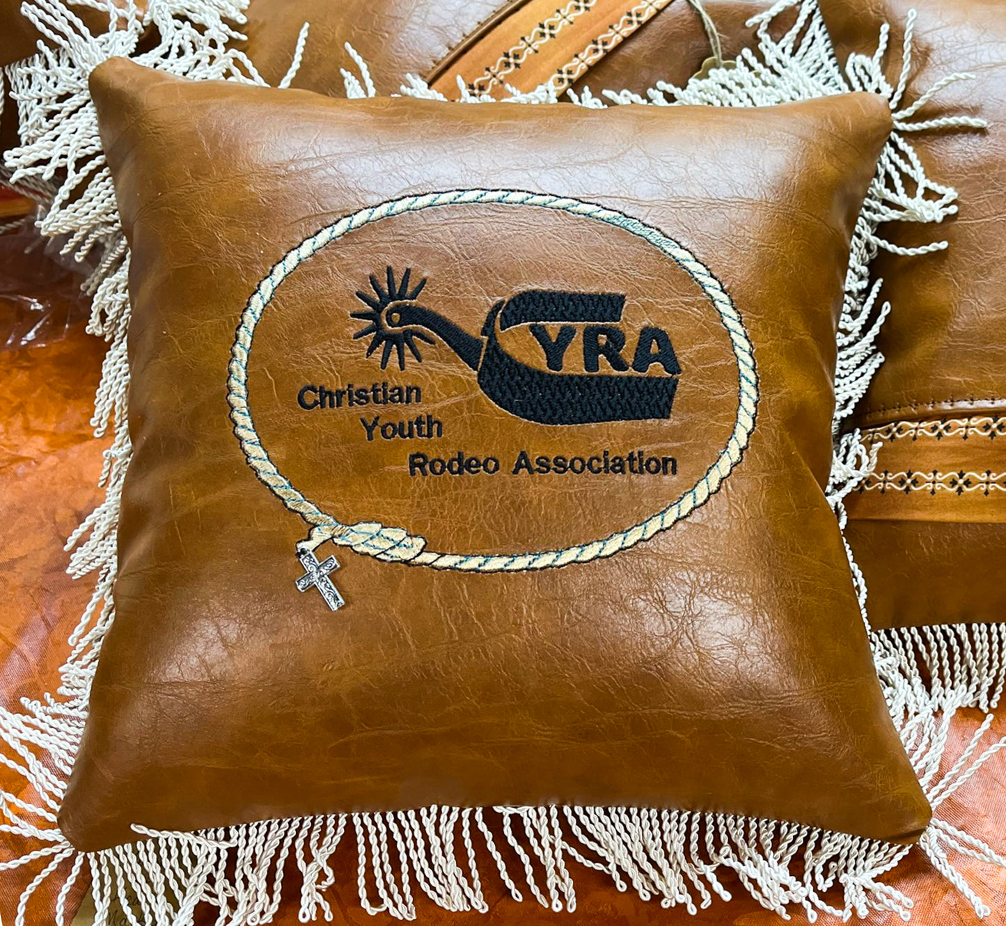 Custom Brand Pillows Leather