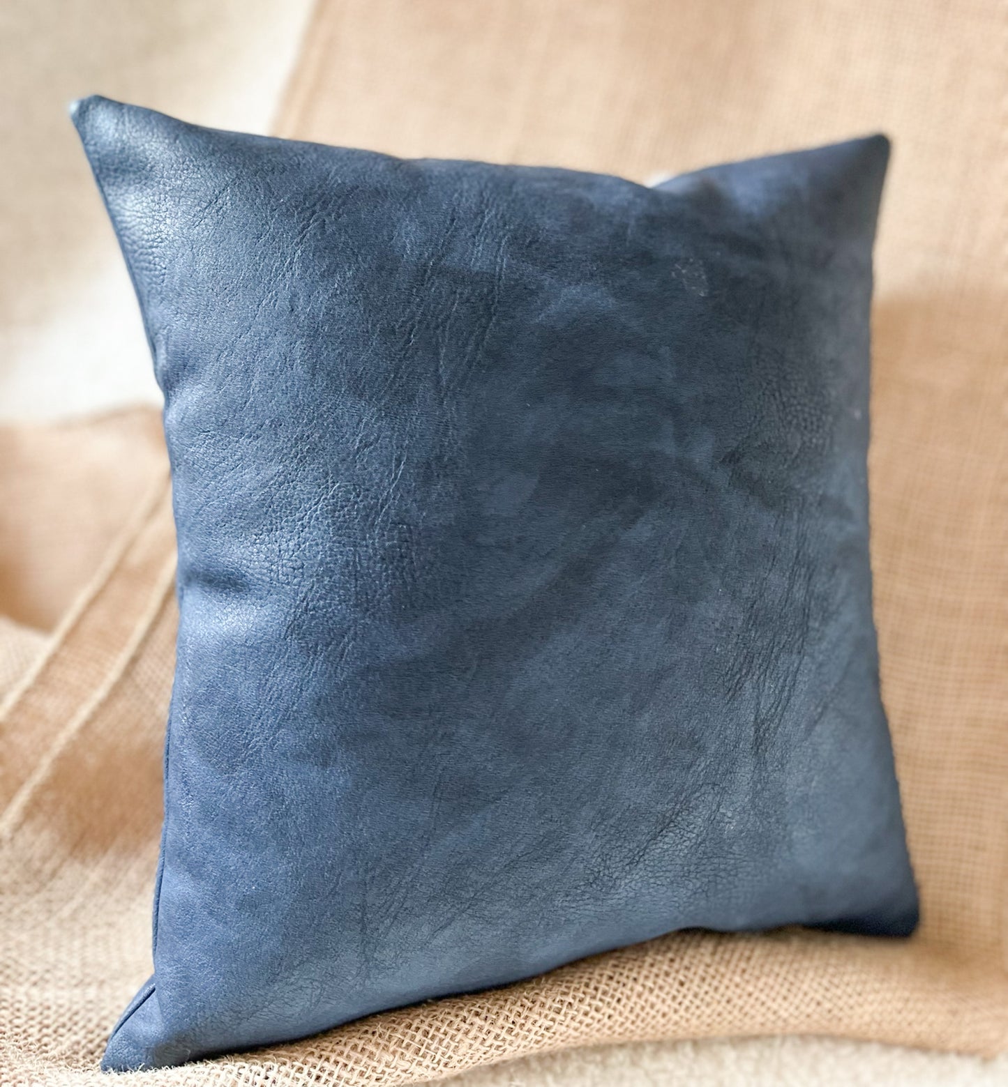 Leather Cowboy boot throw pillow