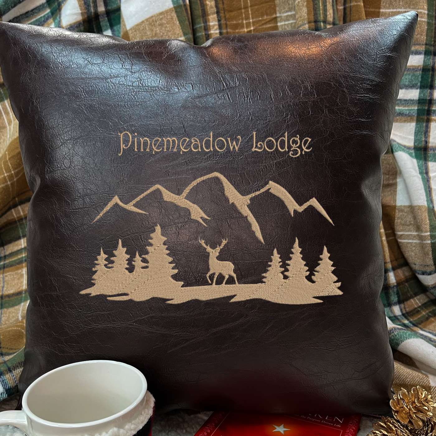 Custom Brand Pillows Leather