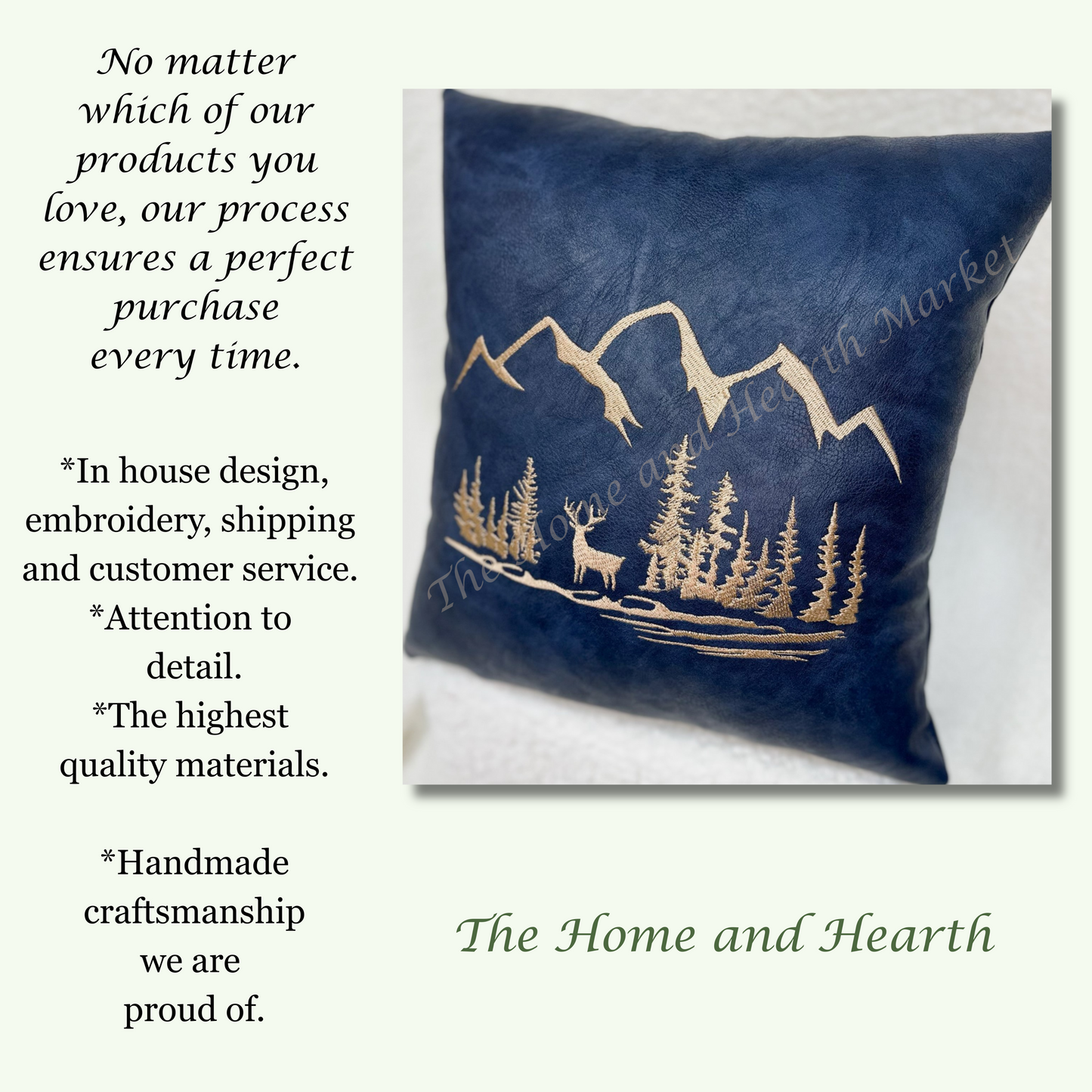 Coastal Cowboy Decor Pillow – Handmade Western Throw with Custom Brand Embroidery