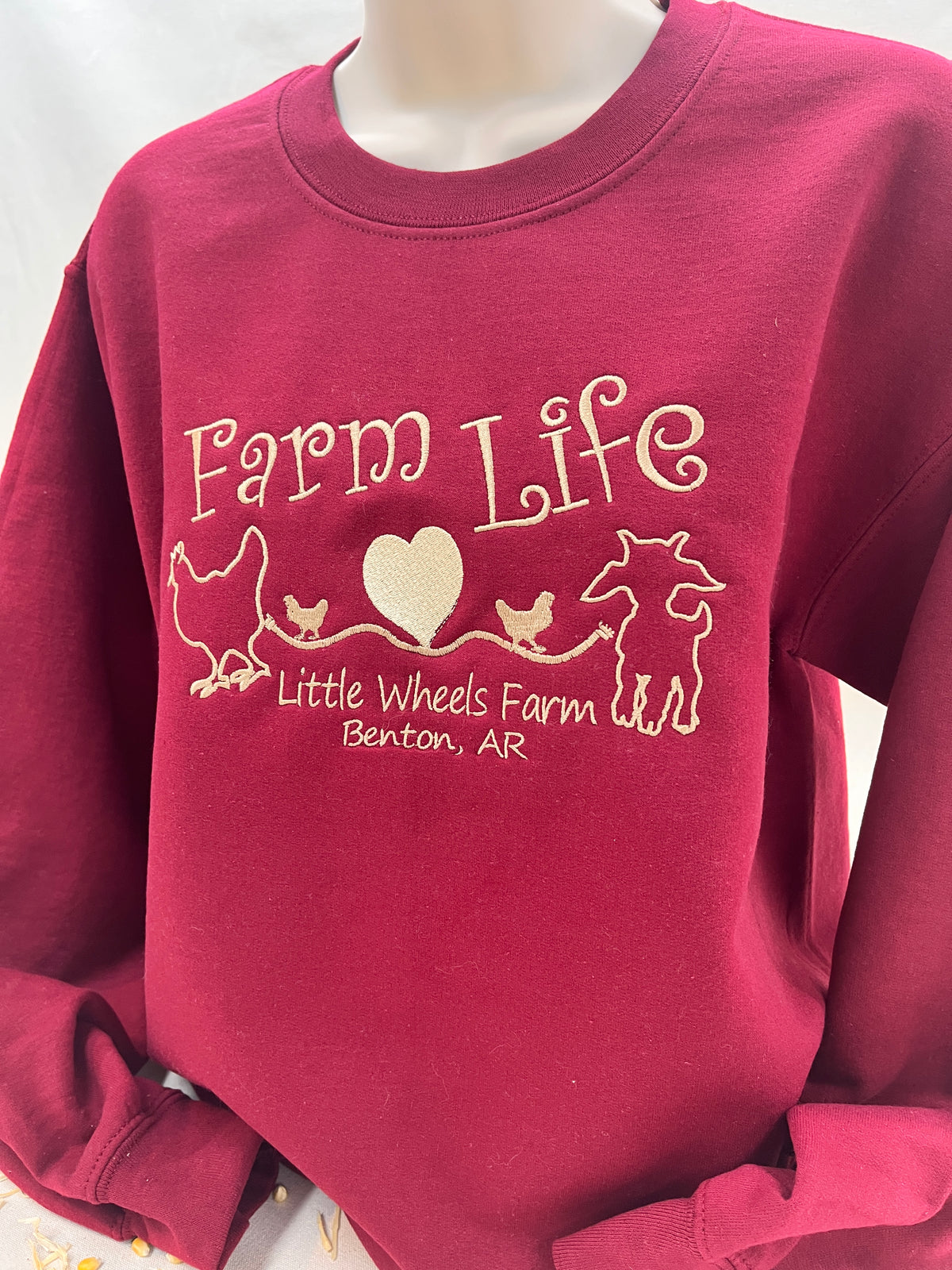 Custom Farm Name Embroidered Sweatshirt