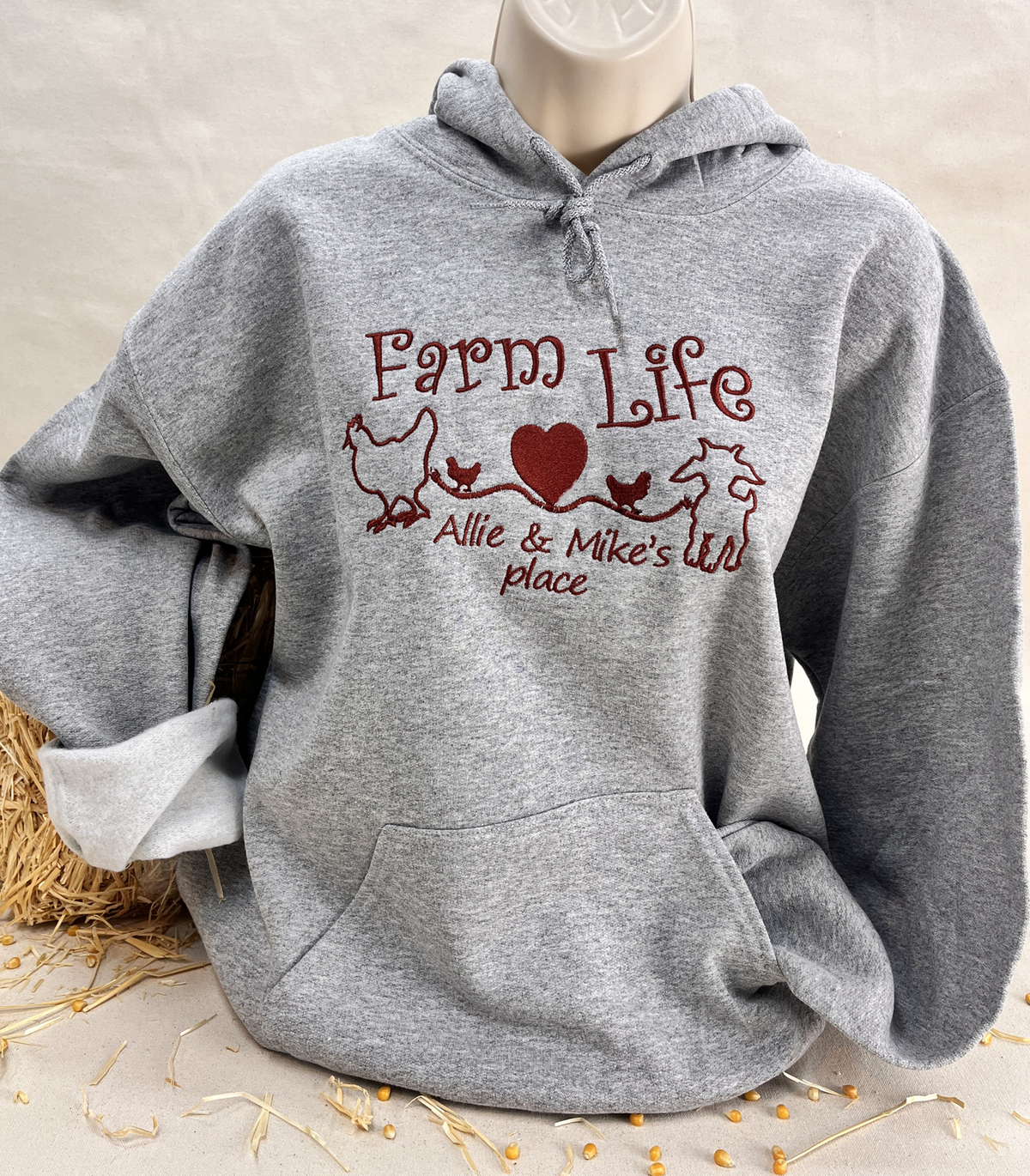 Custom Farm Name Embroidered Sweatshirt