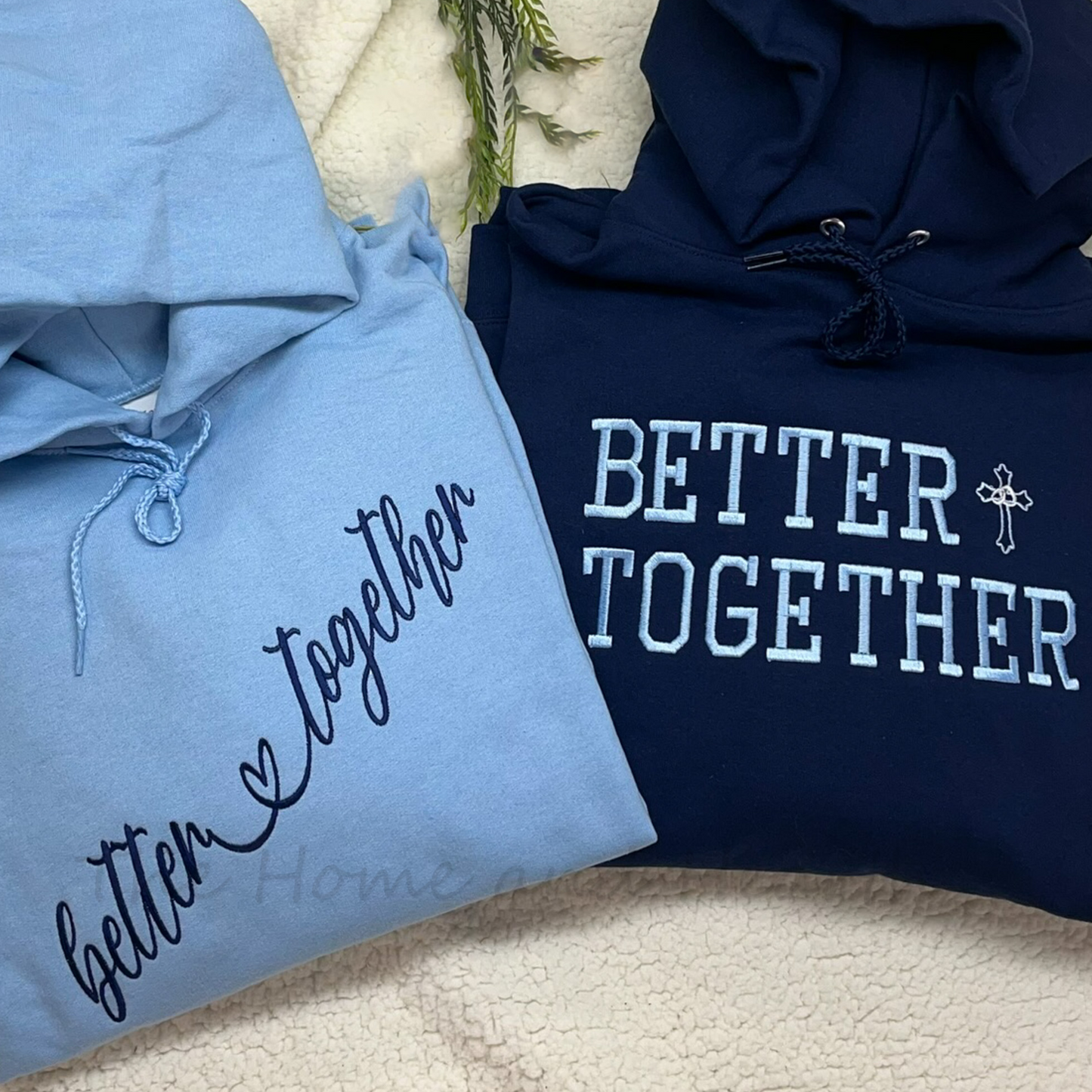 Embroidered Couples Hoodie personalized anniversary date hoodies