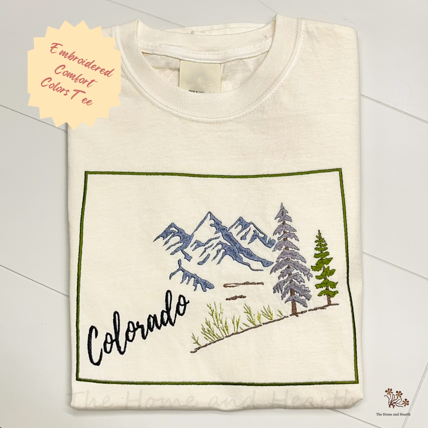 Embroidered shirt, Colorado t-shirt for nature lovers