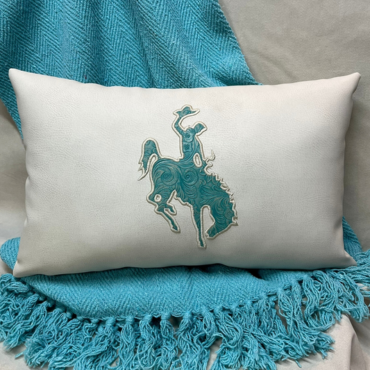 Coastal Cowboy Decor Pillow – Handmade Western Throw with Custom Brand Embroidery