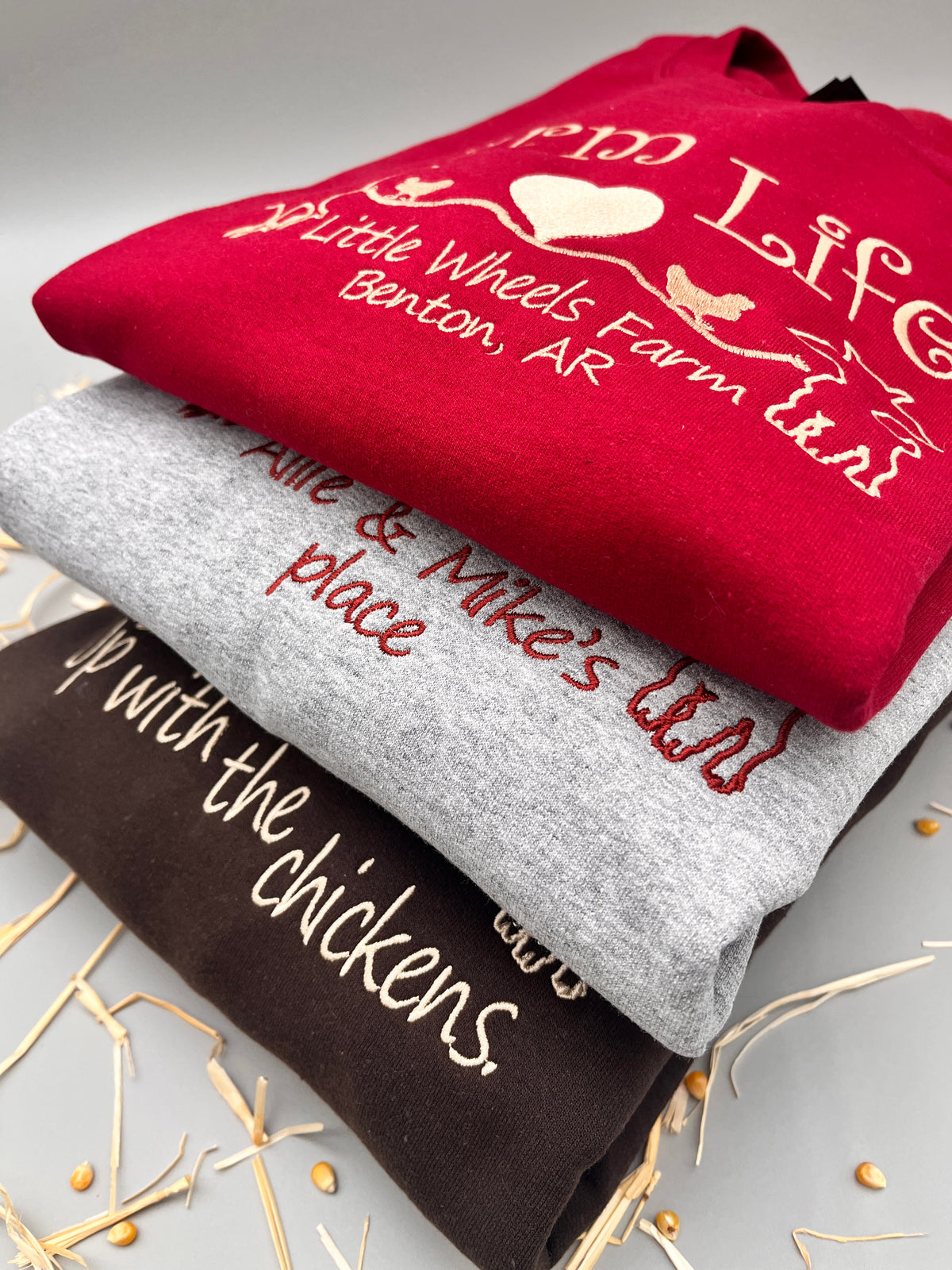 Custom Farm Name Embroidered Sweatshirt