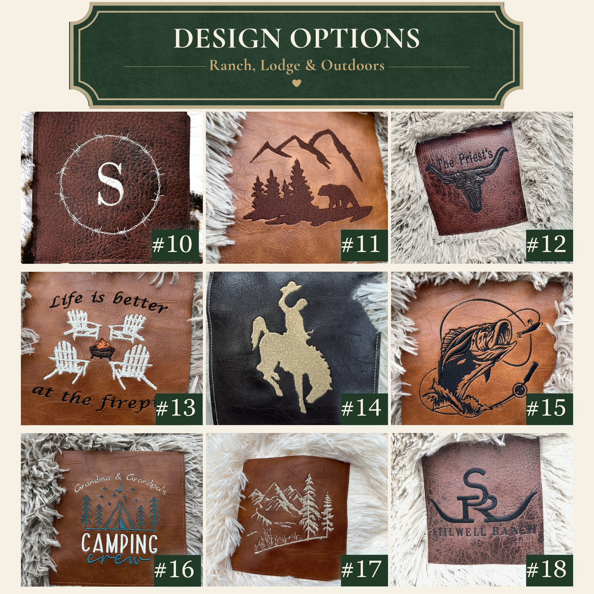 Custom Longhorn Western Ranch Blanket – Ranch Name, Cattle Brand or Design, Non-Shedding Faux Fur Throw