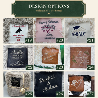 Personalized Embroidered Blanket – Custom Name, Logo or Brand, Non-Shedding Faux Fur Throw