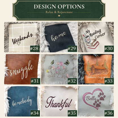Personalized Embroidered Blanket – Custom Name, Logo or Brand, Non-Shedding Faux Fur Throw