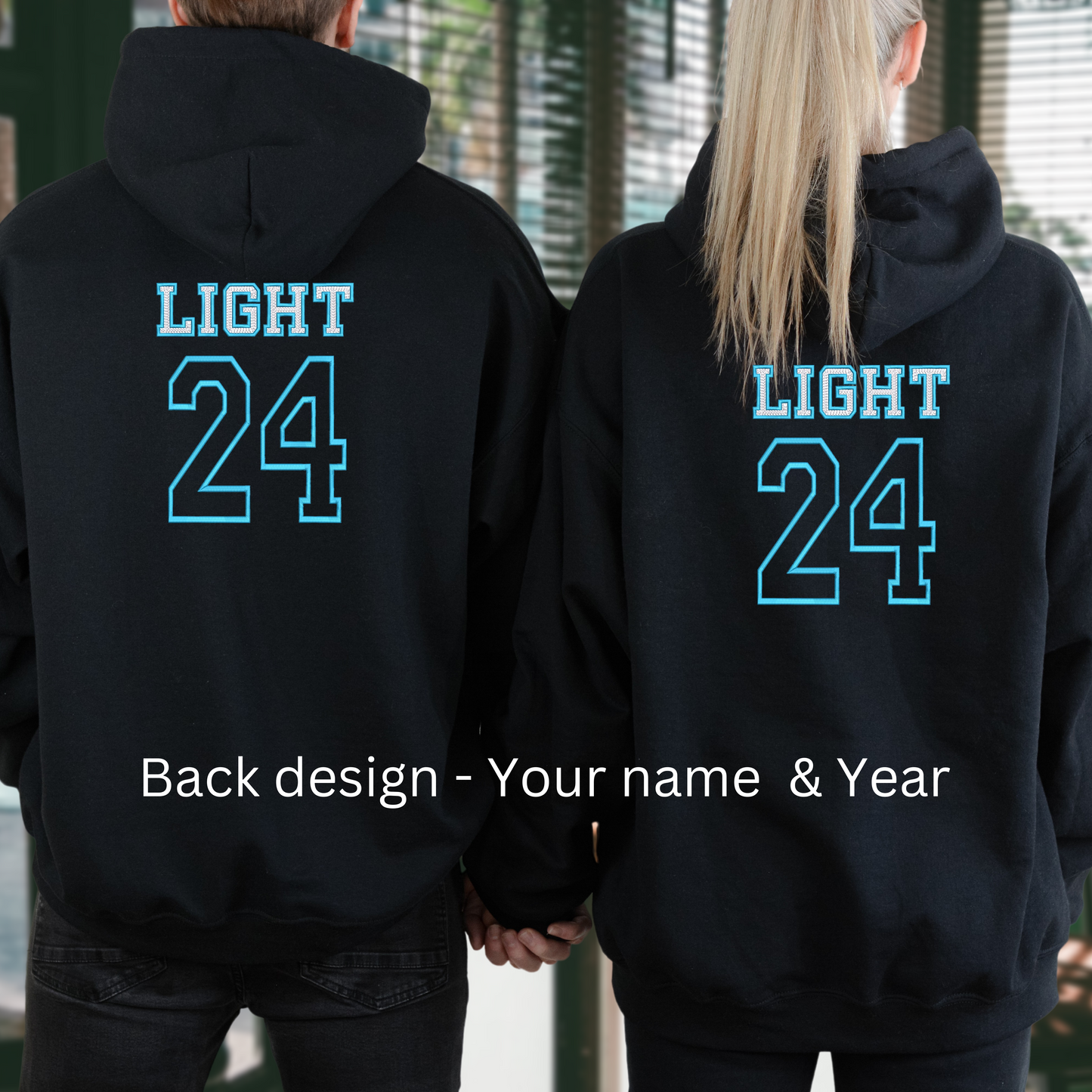 Embroidered Couples Hoodie personalized anniversary date hoodies