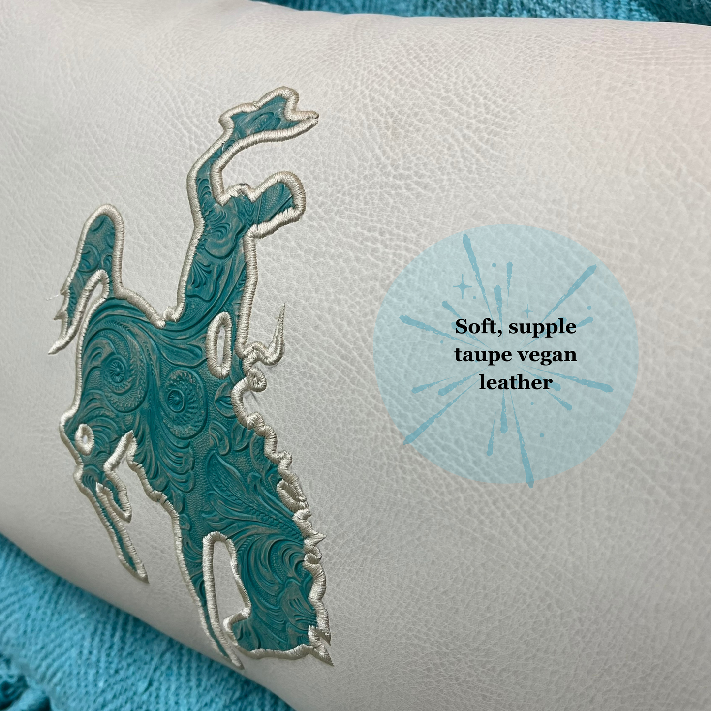 Coastal Cowboy Decor Pillow – Handmade Western Throw with Custom Brand Embroidery