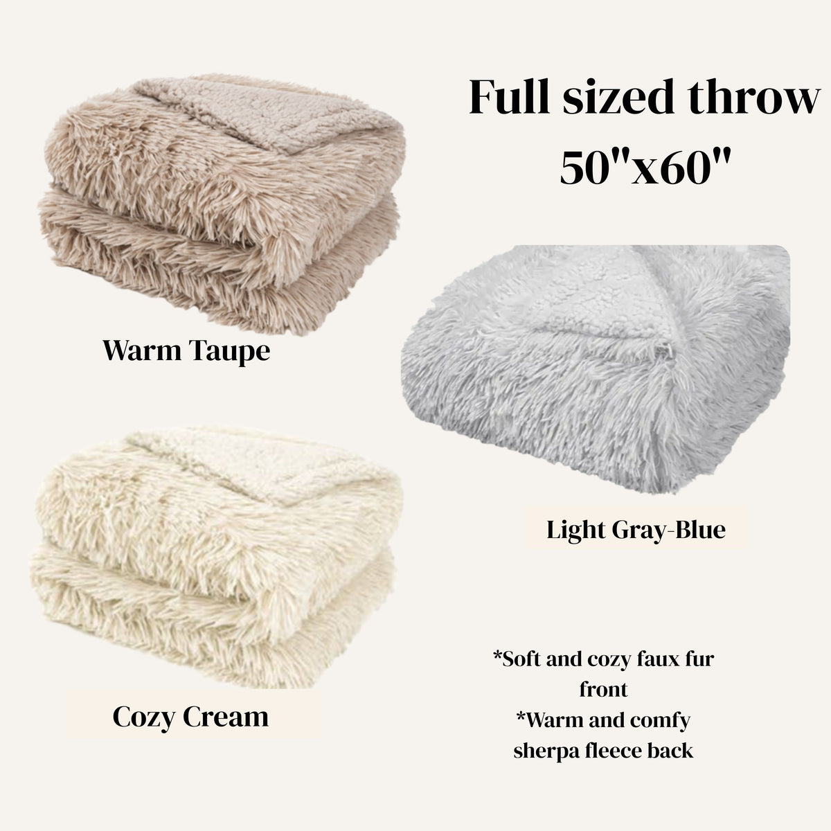 Personalized Embroidered Blanket – Custom Name, Logo or Brand, Non-Shedding Faux Fur Throw