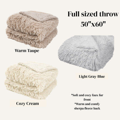 Personalized Embroidered Blanket – Custom Name, Logo or Brand, Non-Shedding Faux Fur Throw