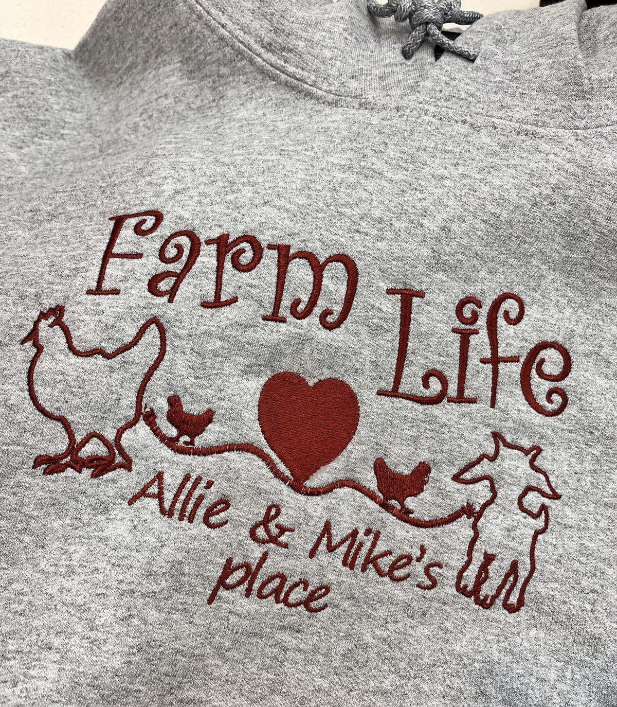 Custom Farm Name Embroidered Sweatshirt