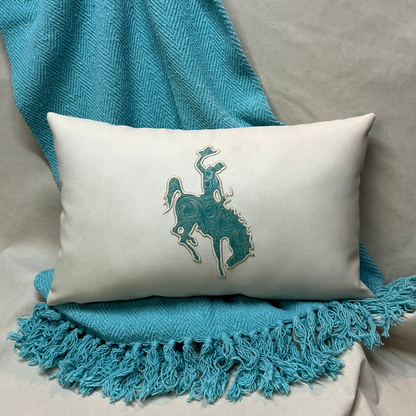 Coastal Cowboy Decor Pillow – Handmade Western Throw with Custom Brand Embroidery