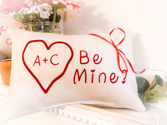 Personalized Valentine Proposal Pillow