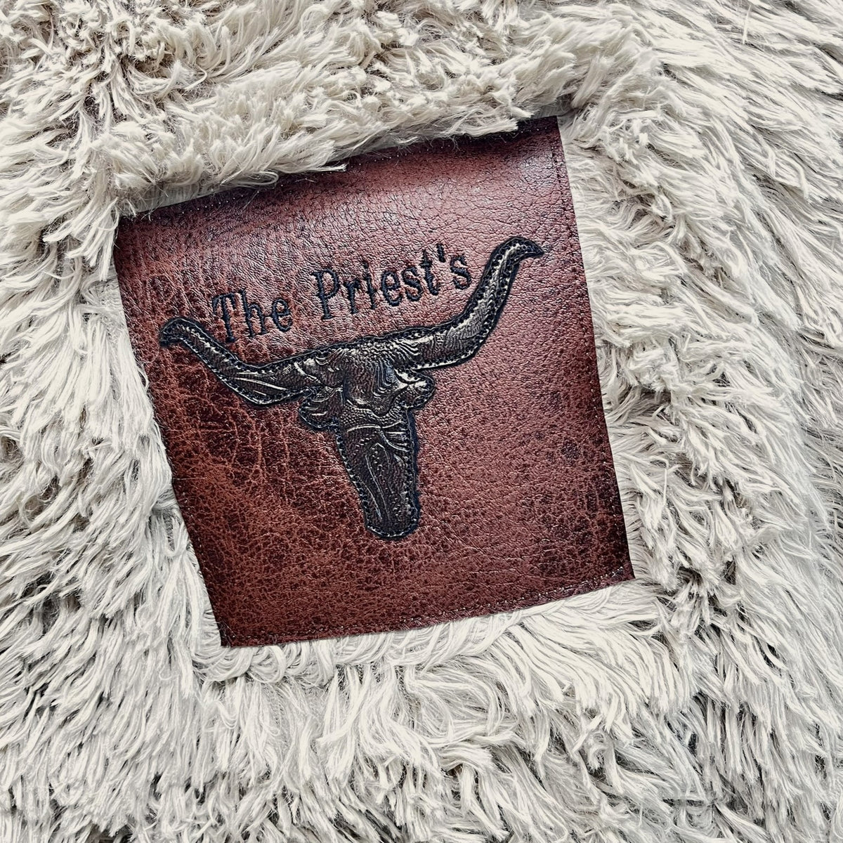 Custom Longhorn Western Ranch Blanket – Ranch Name, Cattle Brand or Design, Non-Shedding Faux Fur Throw
