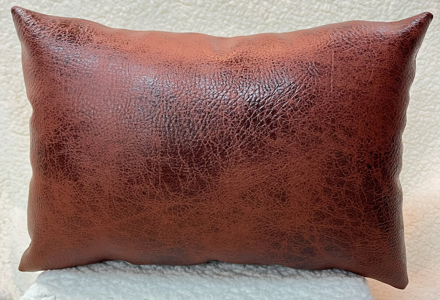 Texas Longhorn leather pillow gift for western ranch and cabin pillow