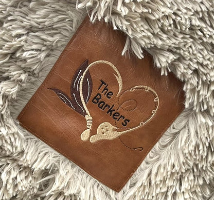 Fishing Heart Embroidered Blanket – Personalized Hobby Gift, Non-Shedding Faux Fur Throw