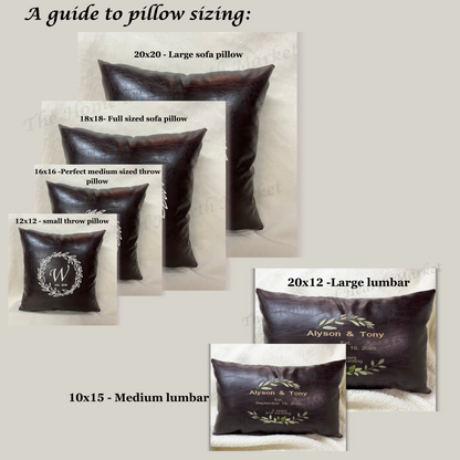 Custom Brand Pillows Leather