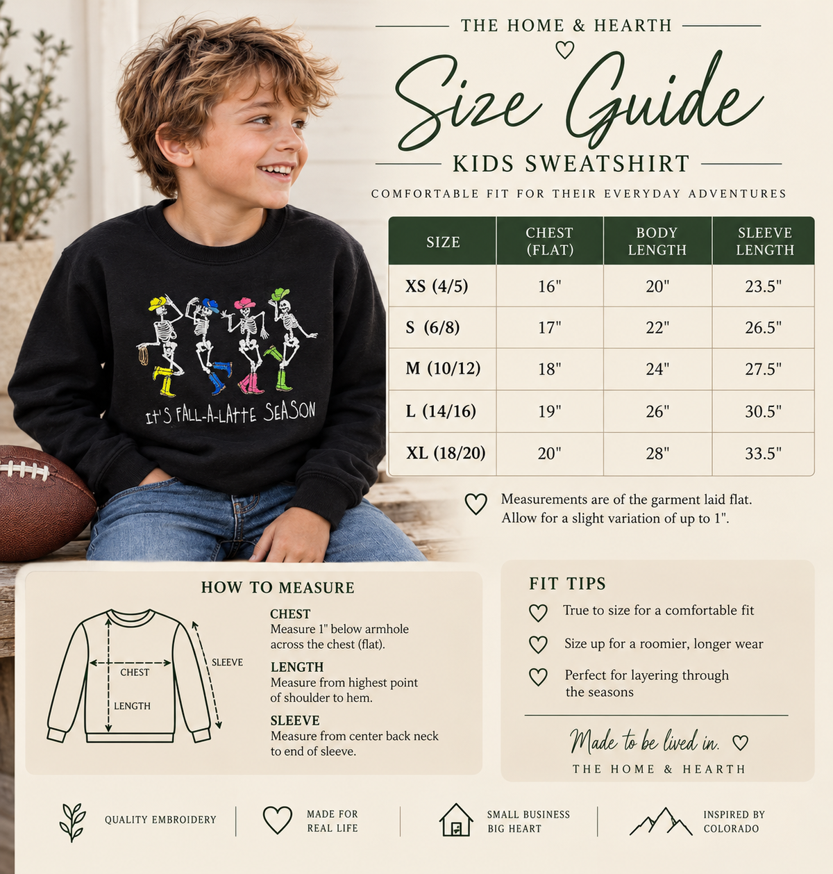 Embroidered Western Fall Sweatshirt, Fa-La-Latte Season