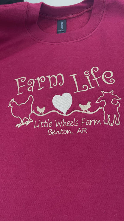 Custom Farm Name Embroidered Sweatshirt