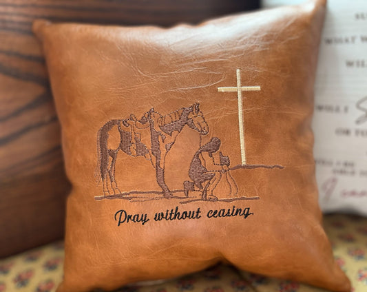 Rustic western throw pillow