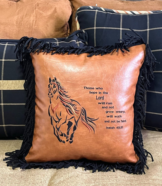 Western horse throw pillows, rustic cabin decor, horse decor