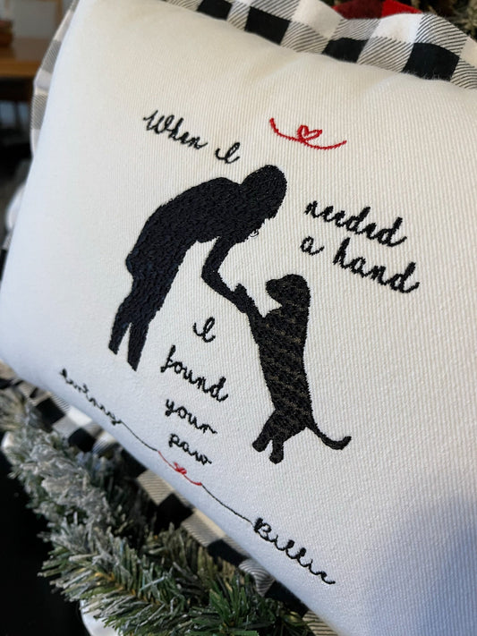 Dog lover pillow and memorial gift